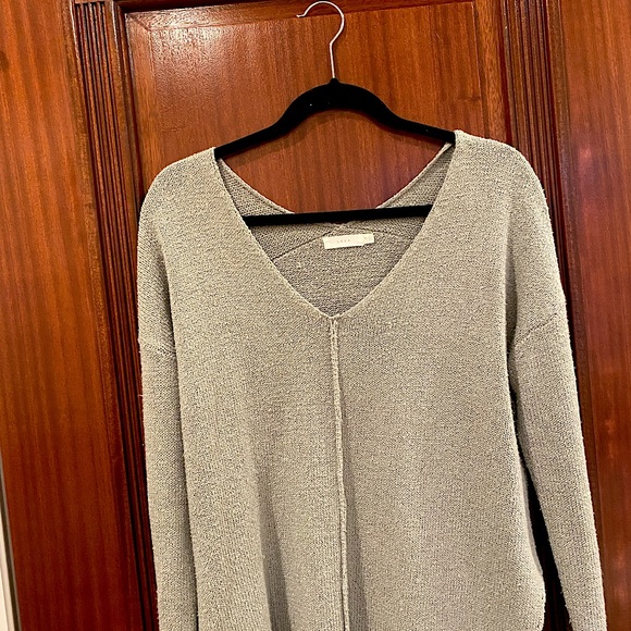 Grey V-Neck Sweater - Picture 1 of 6